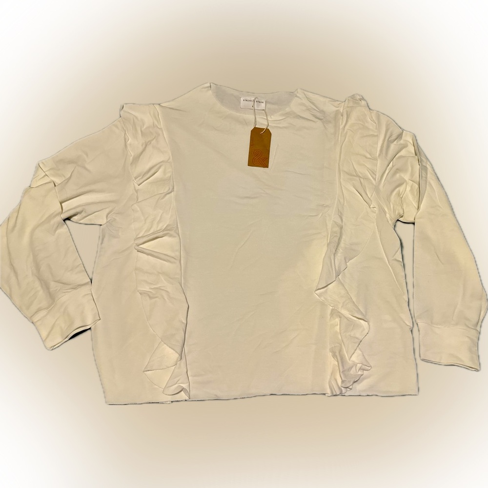 NWT ⭐️ Stripe & Stare ⭐️ Women’s White shirt ⭐️ Size Medium